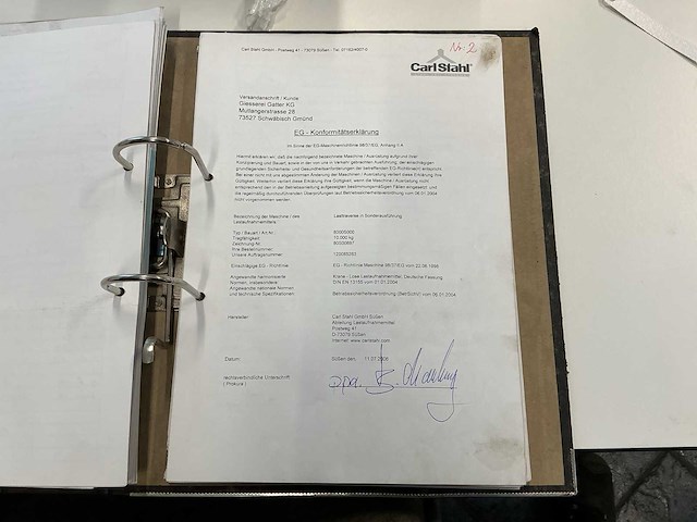 2006 carl stahl 10.000 kg verstelbare hijs evenaar - afbeelding 3 van  11