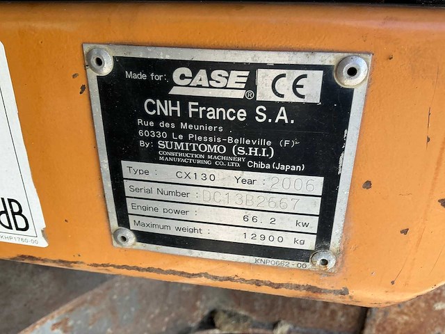 2006 case cx130 rupsgraafmachine - afbeelding 8 van  19