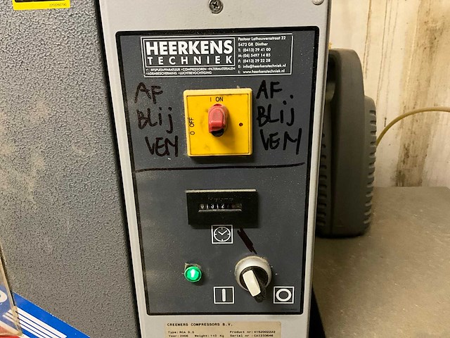 2006 creemers rca 5.5 schroefcompressor - afbeelding 1 van  2