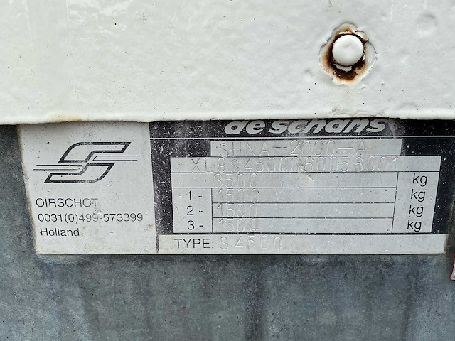 2006 de schans s4500 schaftwagen - afbeelding 42 van  47