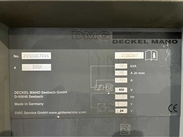 2006 deckel maho dmc 64v cnc universele machinecentrum - afbeelding 18 van  25