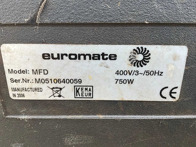2006 euromate mfd verrijdbare filterafzuiginstallatie - afbeelding 2 van  10