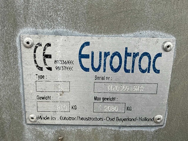 2006 eurotrac f40 compacttractor - afbeelding 25 van  31