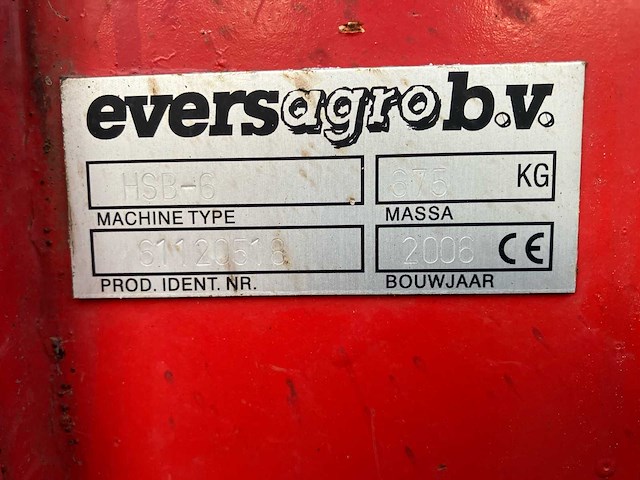 2006 evers holsteiner hsb-6 voorzet-woeler - afbeelding 1 van  10