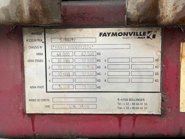 2006 faymonville stn-3aub uitschuifbare dieplader met hefbed - afbeelding 41 van  45