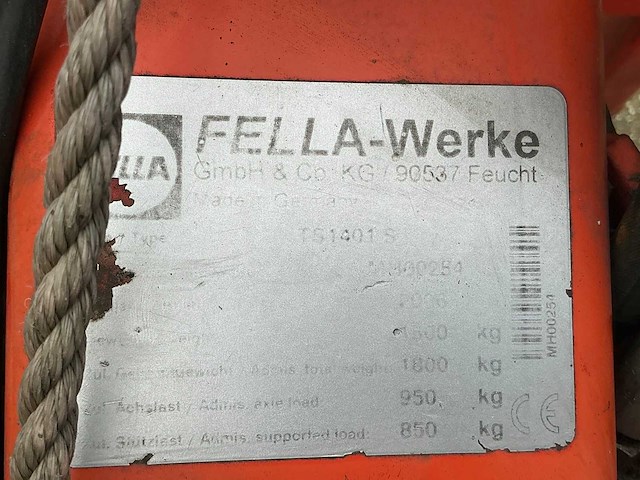 2006 fella ts 1401s zij afleg hark - afbeelding 10 van  19