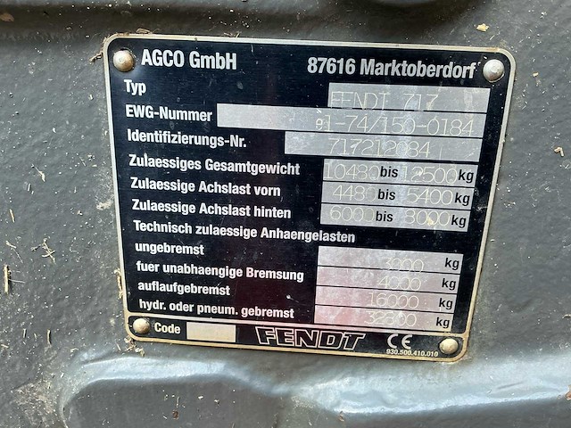 2006 fendt 817 vario tms vierwielaangedreven landbouwtractor (geen 818!) - afbeelding 32 van  38