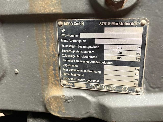 2006 fendt 818 vierwielaangedreven landbouwtractor - afbeelding 18 van  24