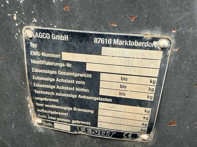 2006 fendt 930 vario tms vierwielaangedreven landbouwtractor - afbeelding 19 van  40