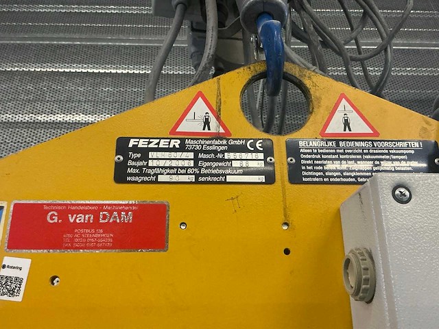2006 fezer vlm 60/4 vacuümheffer 90kg. - afbeelding 2 van  16