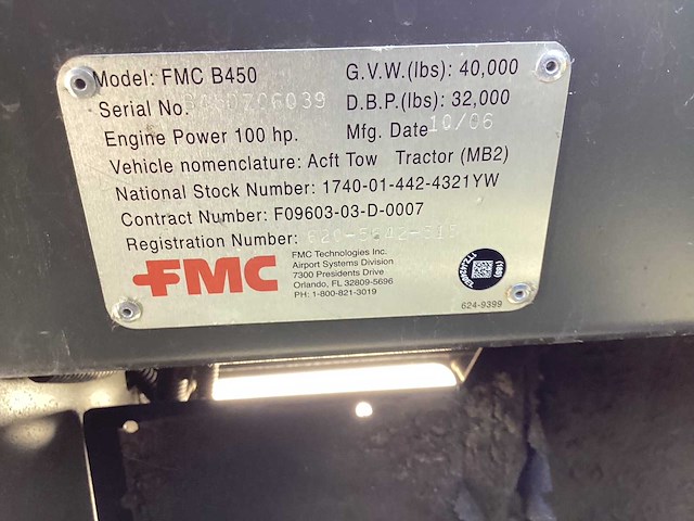 2006 fmc b450 vliegtuigsleper - afbeelding 6 van  14