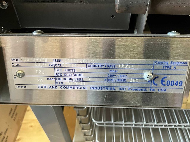 2006 garland mco-g-5eu convectieoven - afbeelding 8 van  8