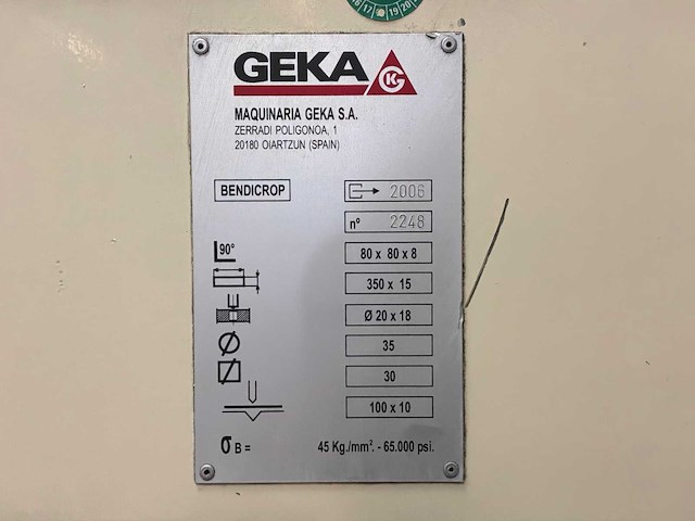 2006 geka bendicrop pons- en knipmachine - afbeelding 10 van  19