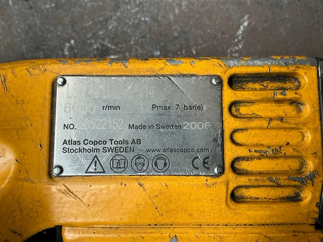 2006 gerima / atlas copco lsv 48 sa066 m14 pneumatische slijpmachine - afbeelding 3 van  3