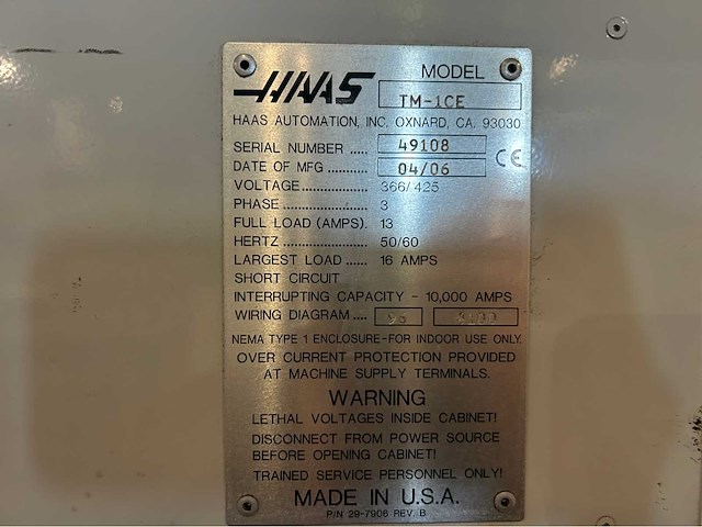 2006 haas toolroom frees 1ce cnc universeel machinecentrum - afbeelding 7 van  15