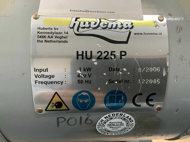 2006 huvema hu 225 schuur/ polijstmachine - afbeelding 2 van  3