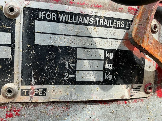 2006 ifor williams trailers gx aanhangwagen - afbeelding 15 van  16
