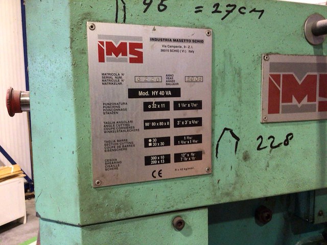 2006 industria masetto schio hy 40 va overige pons- en stansmachines - afbeelding 5 van  8