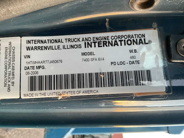 2006 international 7400 kieper - afbeelding 9 van  19