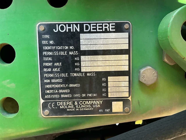 2006 john deere 6220 vierwielaangedreven landbouwtractor - afbeelding 22 van  29
