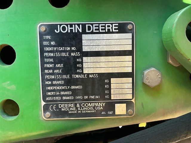 2006 john deere 6220 vierwielaangedreven landbouwtractor - afbeelding 22 van  29