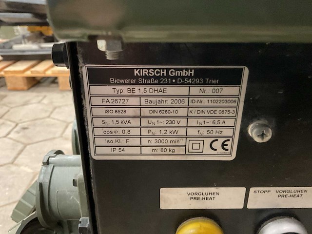 2006 kirsch gmbh be1,5dhae stroomgenerator - afbeelding 4 van  10