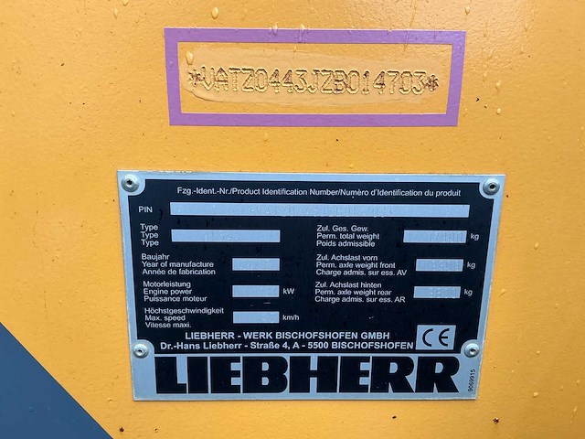 2006 liebherr 544 2 plus 2 shovel - afbeelding 18 van  21