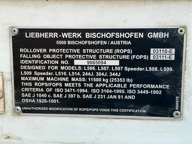 2006 liebherr l-514 shovel - afbeelding 7 van  16