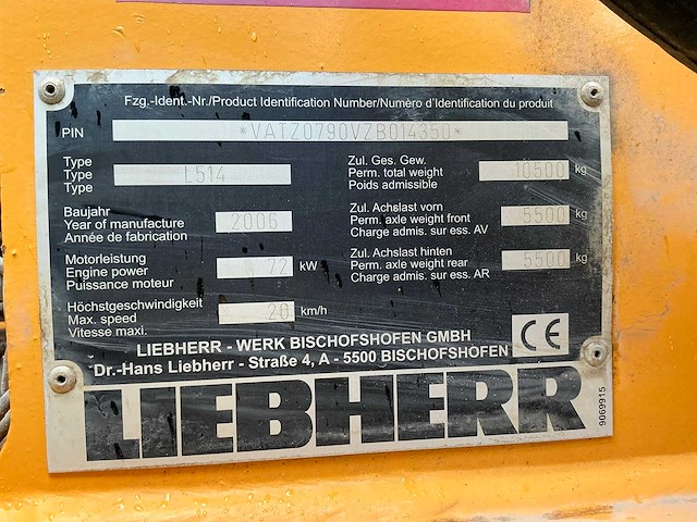 2006 liebherr l-514 shovel - afbeelding 8 van  16