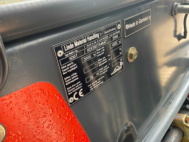 2006 linde h 30 t vorkheftruck - afbeelding 7 van  17