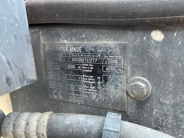 2006 linde h25d vorkheftruck defect - afbeelding 24 van  30
