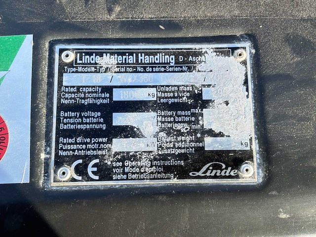 2006 linde t18 elektrische palletwagen - afbeelding 2 van  9