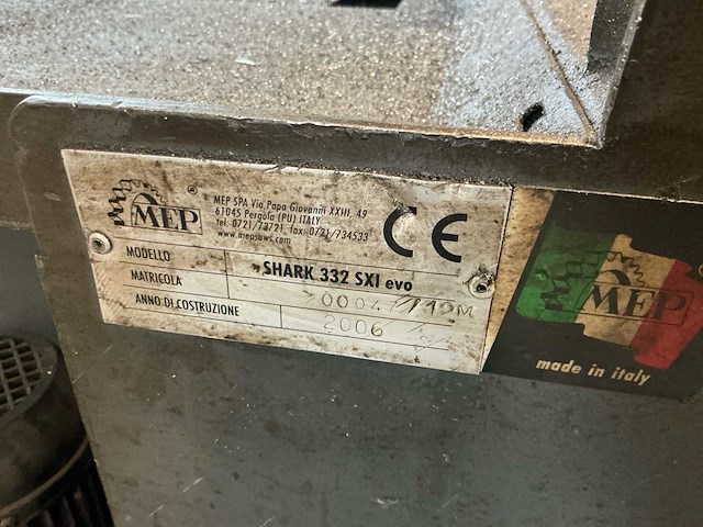 2006 mep shark 332 sxi evo halfautomatische bandzaagmachine - afbeelding 3 van  14
