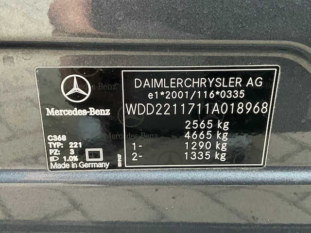 2006 mercedes-benz s-klasse 500 lang personenauto - afbeelding 25 van  31