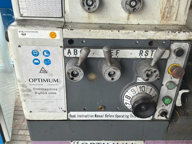 2006 optimum d460 x 1000 universele draaibank - afbeelding 6 van  8