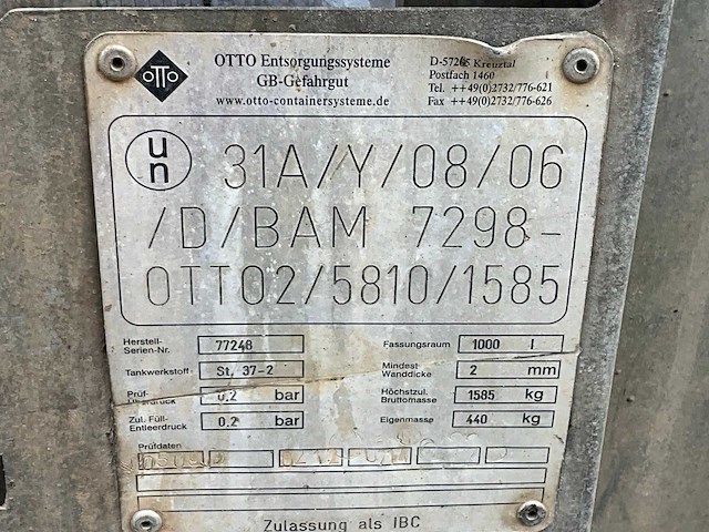 2006 otto brandstof opslagtank - afbeelding 13 van  13