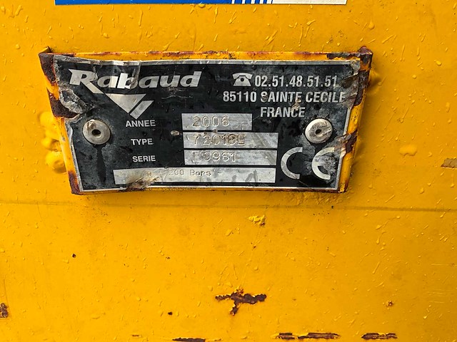 2006 rabaud turbonet 1500a veegmachine - afbeelding 4 van  11