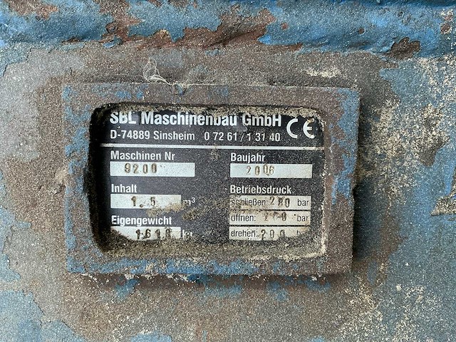 2006 sbl maschinenbau 1,5m3 zandgrijper - afbeelding 9 van  17