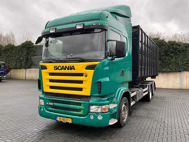 2006 scania r380 vrachtwagen met dalby 22t schuifhaakarmsysteem - afbeelding 17 van  40