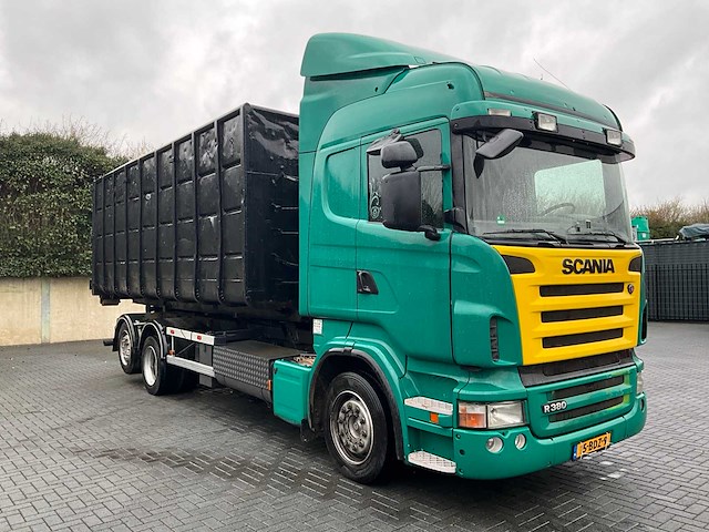 2006 scania r380 vrachtwagen met dalby 22t schuifhaakarmsysteem - afbeelding 37 van  40