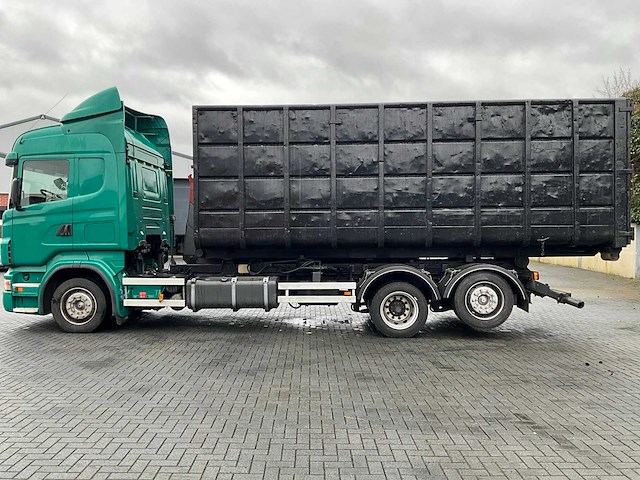 2006 scania r380 vrachtwagen met dalby 22t schuifhaakarmsysteem - afbeelding 40 van  40