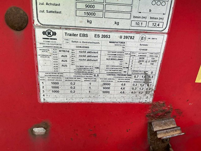 2006 schmitz gotha scf24g containerchassis oplegger - afbeelding 20 van  34