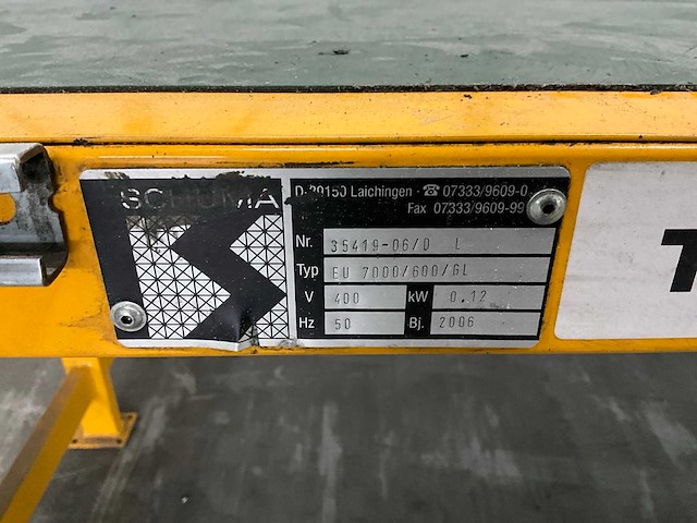 2006 schuma eu 7000/600/gl transportband - afbeelding 8 van  9