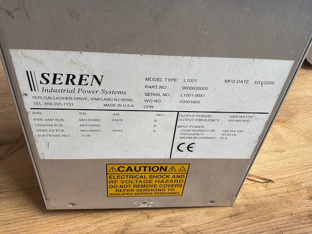 2006 seren rf l1001 power supply - afbeelding 5 van  5