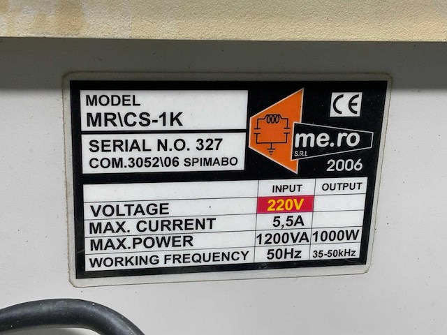 2006 spimabo mr/cs-1k transportband met inductiesealer (c) - afbeelding 3 van  6