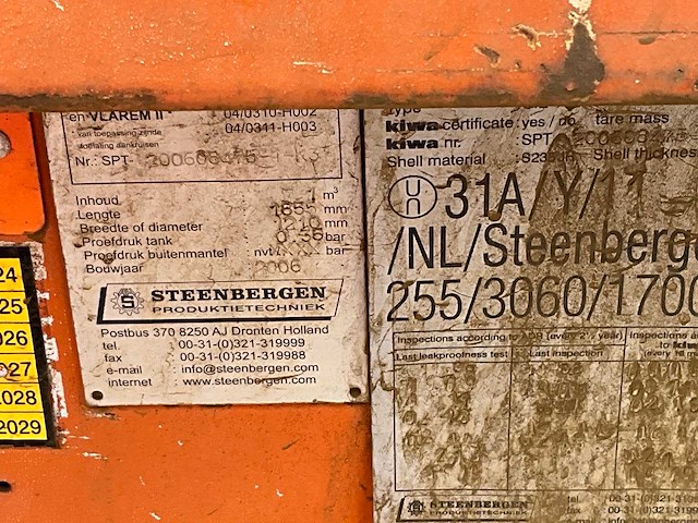 2006 steenbergen cie100 brandstof opslagtank - afbeelding 6 van  14