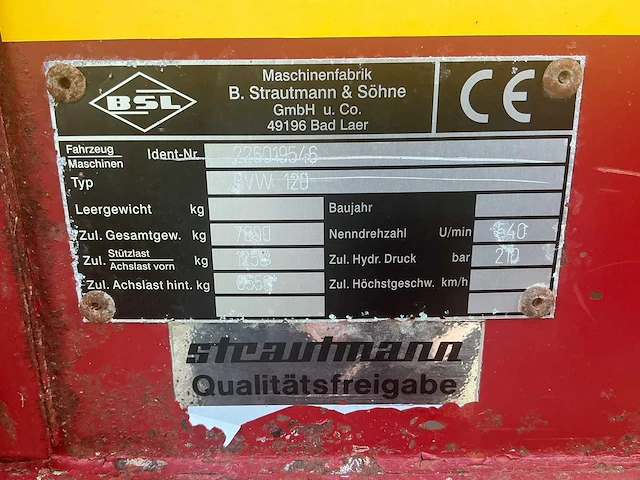 2006 strautmann fvw-120 voer verdeelwagen - afbeelding 19 van  26