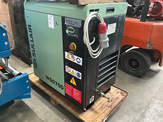 2006 sullair ws0708 ac sull schroefcompressor met koeldroger - afbeelding 1 van  9