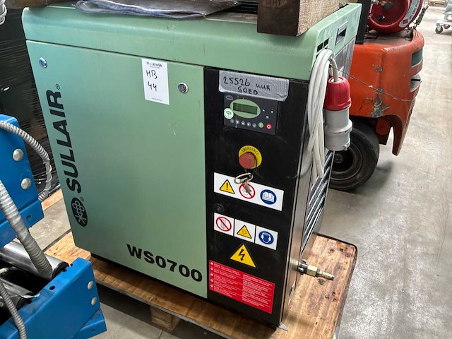 2006 sullair ws0708 ac sull schroefcompressor met koeldroger - afbeelding 3 van  9