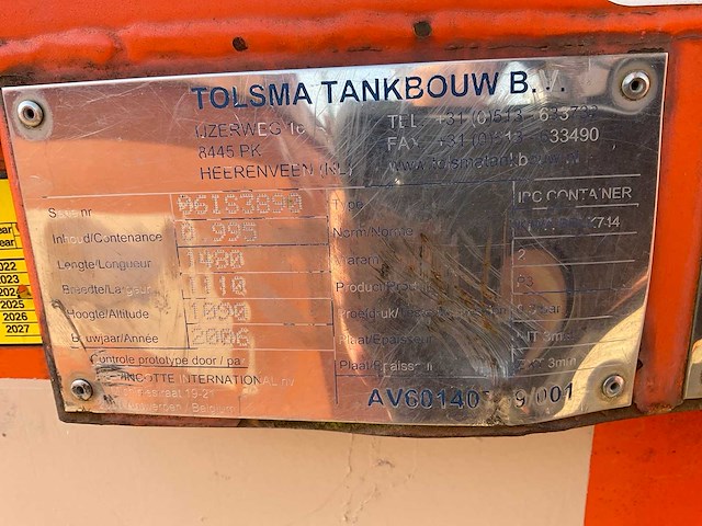 2006 tolsma brandstof opslagtank - afbeelding 5 van  13